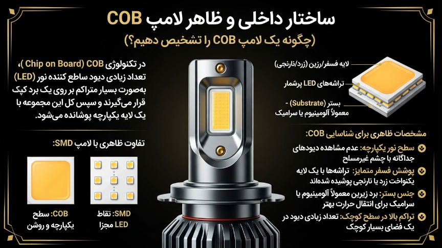 ساختار لامپ cob