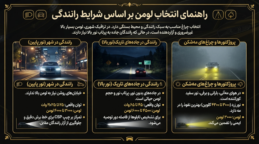 انتخاب لومن براساس شرایط جوی