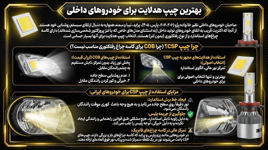 بهترین چیپ هدلایت برای خودرو داخلی