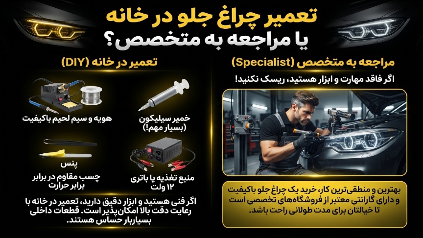 تعمیر هدلایت در خانه؟