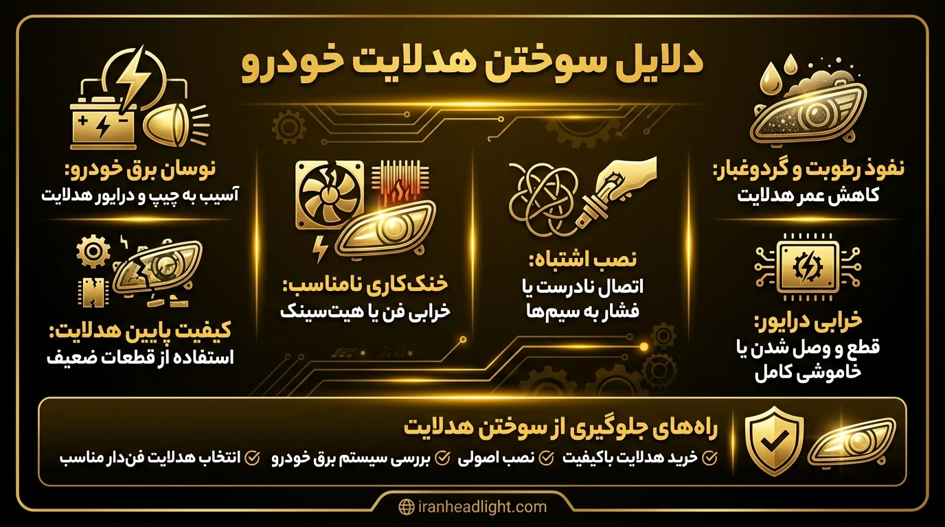 دلیل سوختن هدلایت