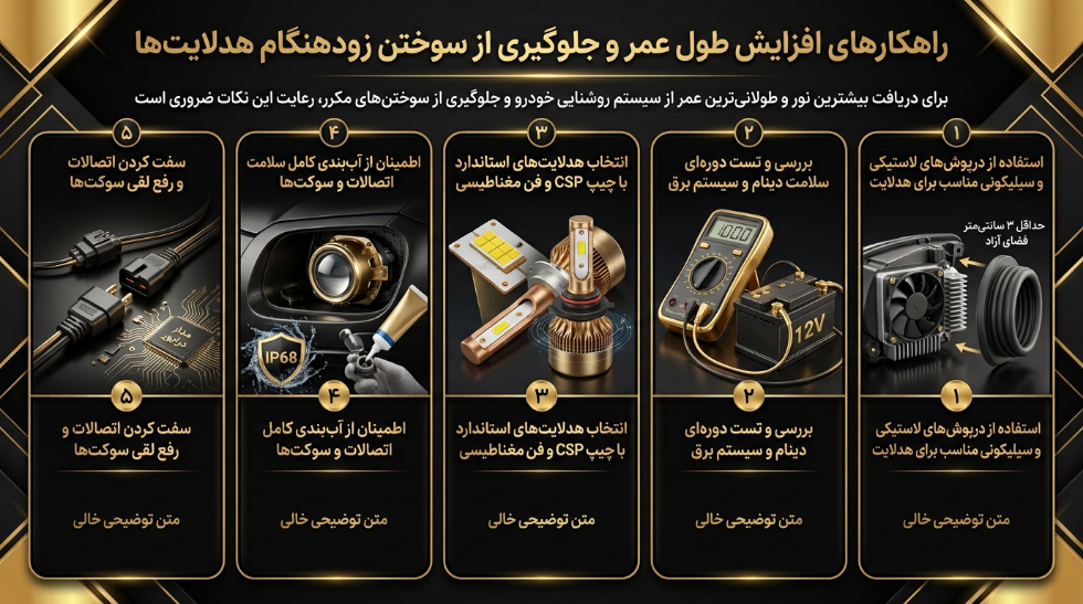 افزایش طول عمر و جلوگیری از سوختن هدلایت