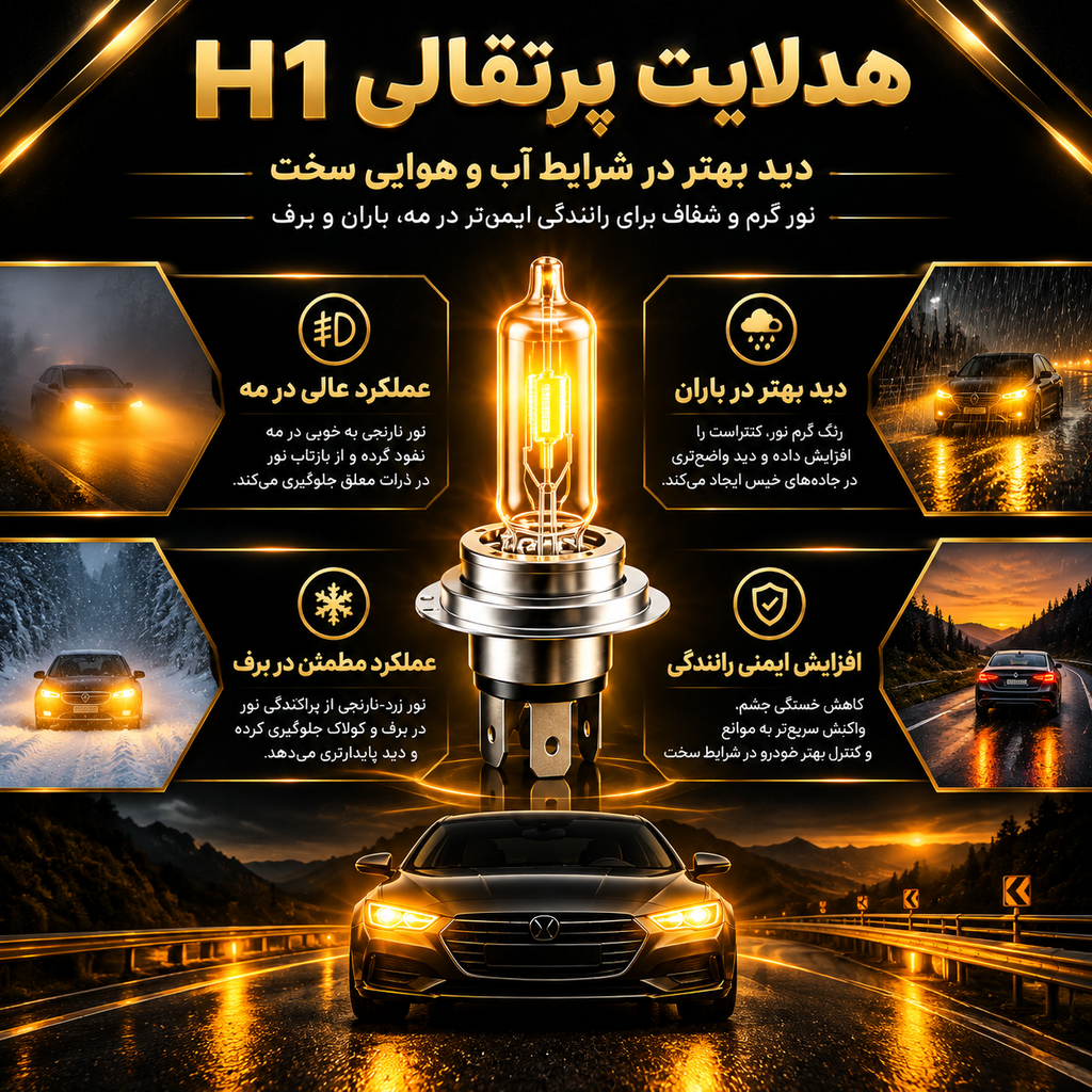 هدلایت پرتقالی H1
