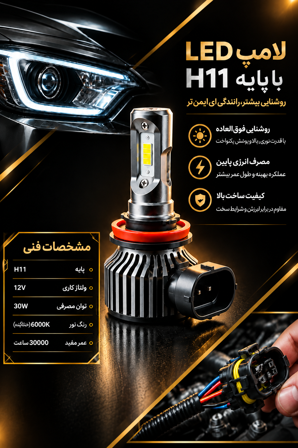 هدلایت با پایه h11