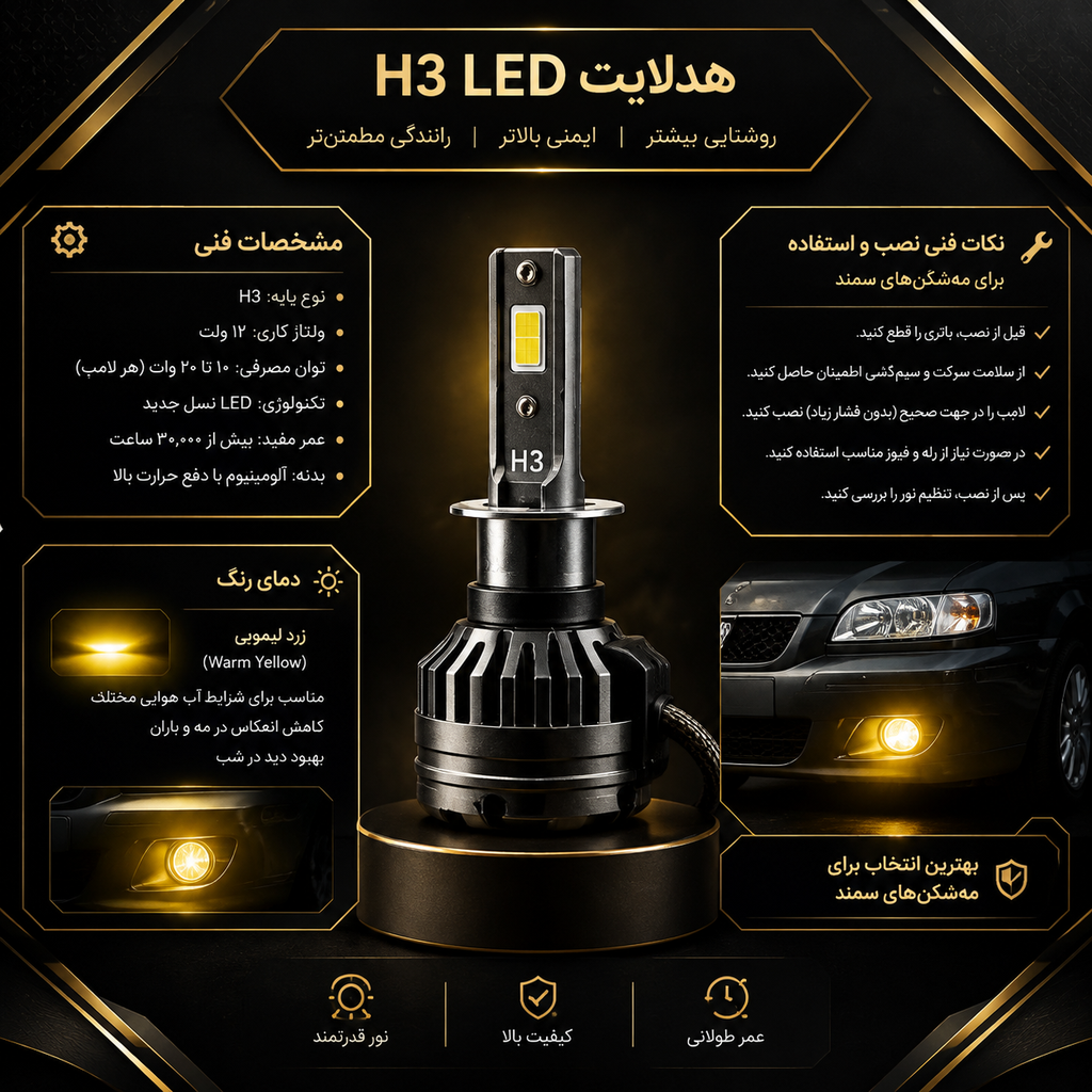 هدلایت h3