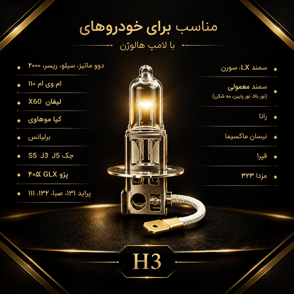 هدلایت h3 برای چه خودرویی مناسب