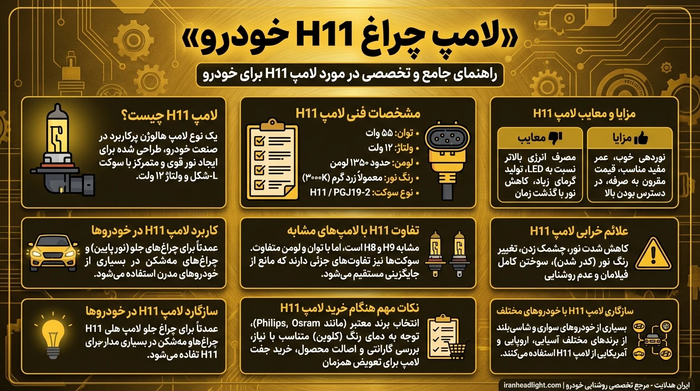 هدلایت پایه H11