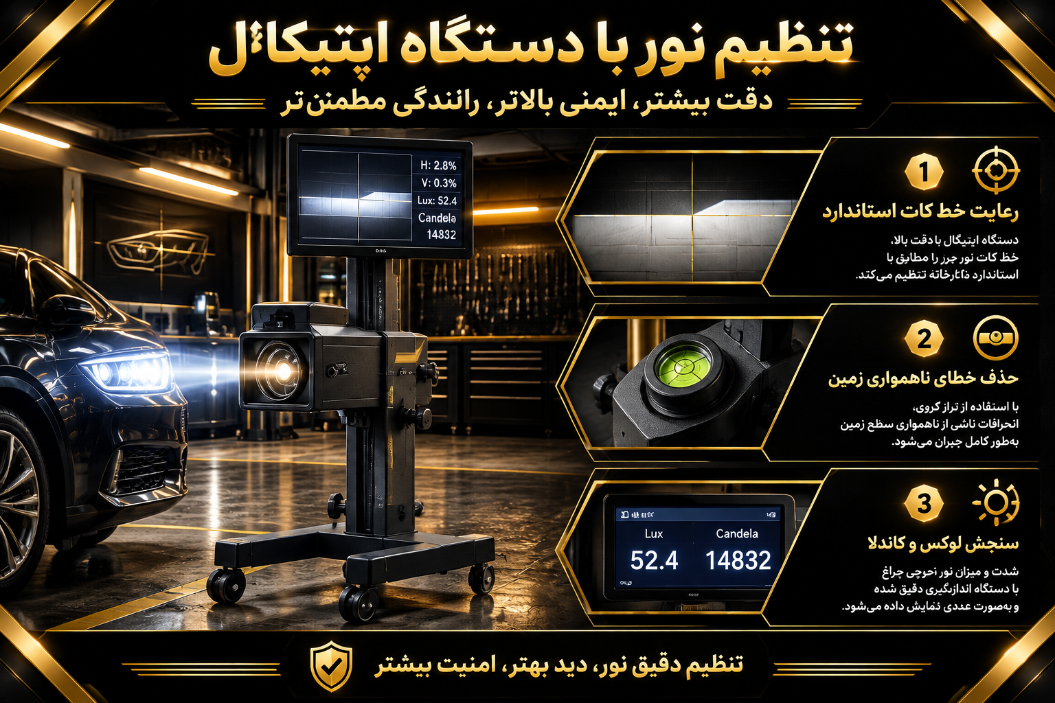 تنظیم نور با دستگاه اپتیکال