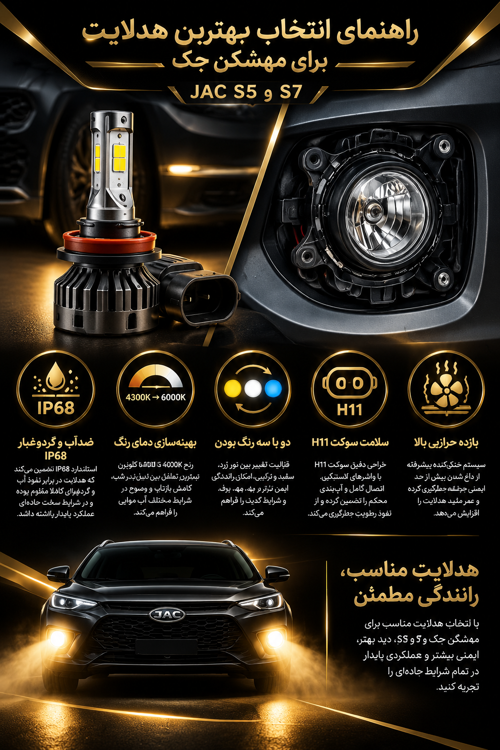 راهنمای انتخاب بهترین هدلایت برای مهشکن جک S5 و S7