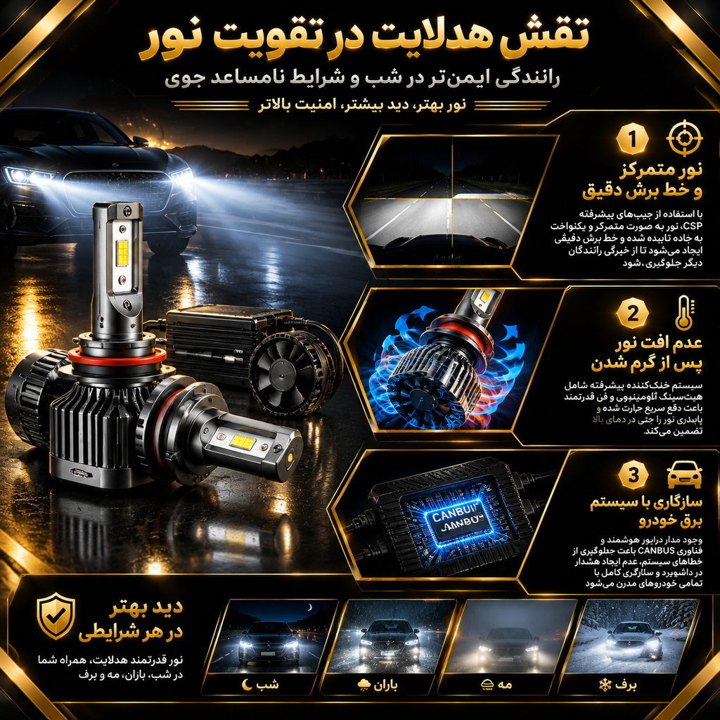 نقشهدلایت در تقویت نور