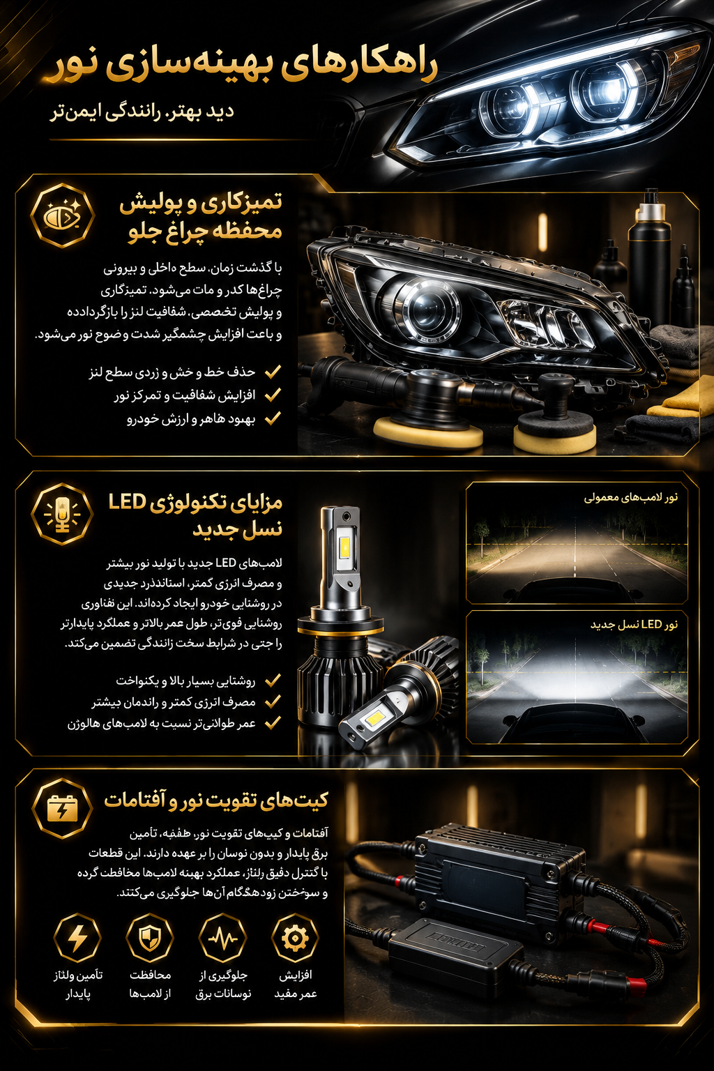 تقویت نور هدلایت